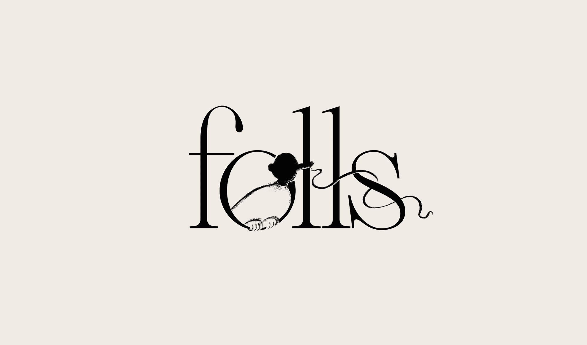 Versiones del diseño de logotipo del restaurante Folls en Calaf, Anoia; diseñado por Carlos Galán Rubio