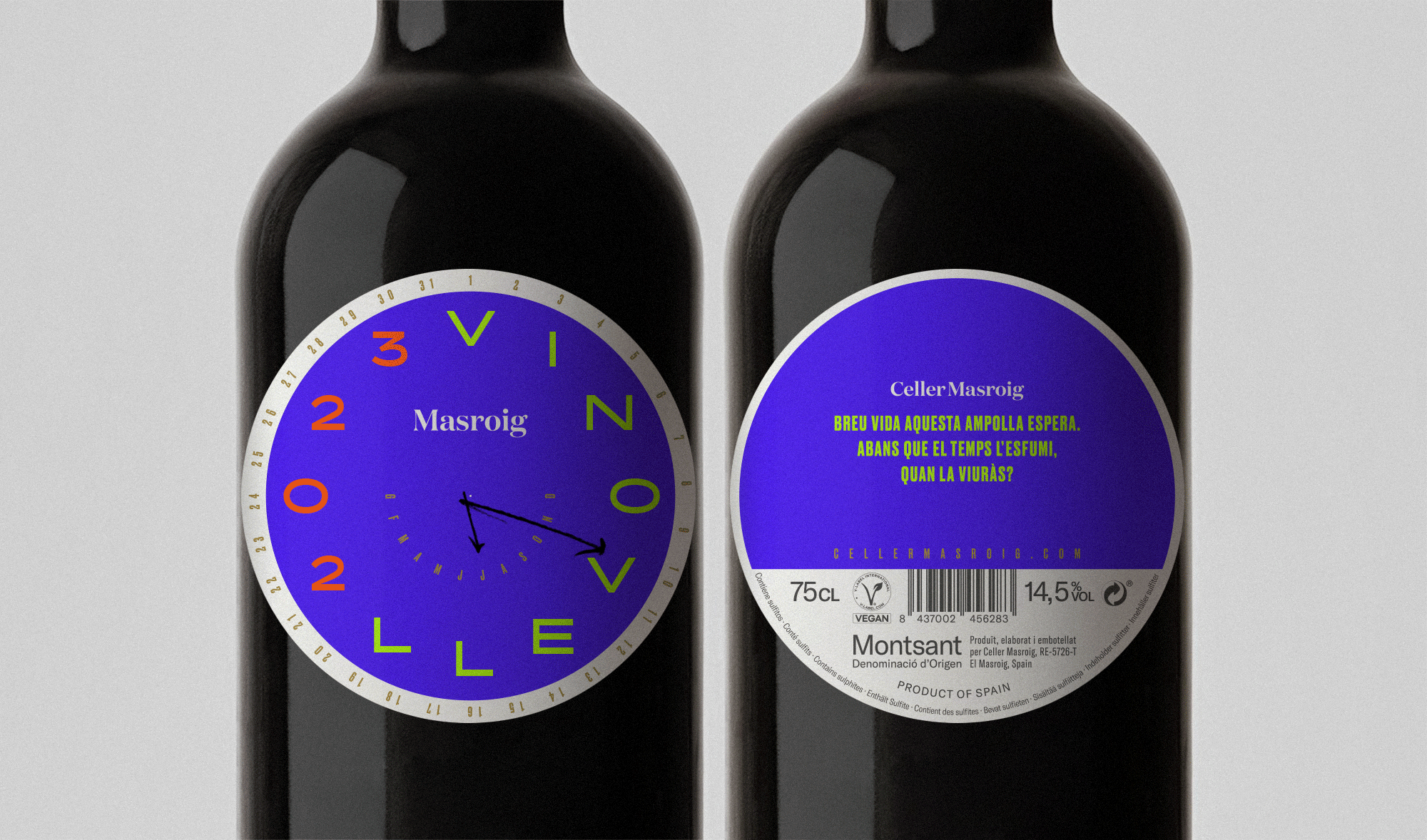 Propuesta finalista para el 1er concurso de la etiqueta del vi Novell del Celler Masroig.